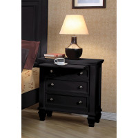 Coaster Furniture 201322 Sandy Beach 3-drawer Nightstand Black